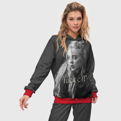 Женский костюм с толстовкой 3D Billie Eilish fak off - фото 2