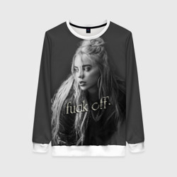 Женский свитшот 3D Billie Eilish fak off