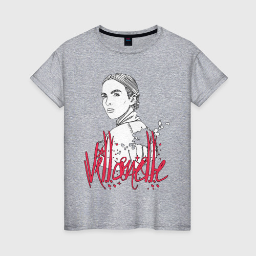 Женская футболка хлопок с принтом Villanelle, вид спереди #2