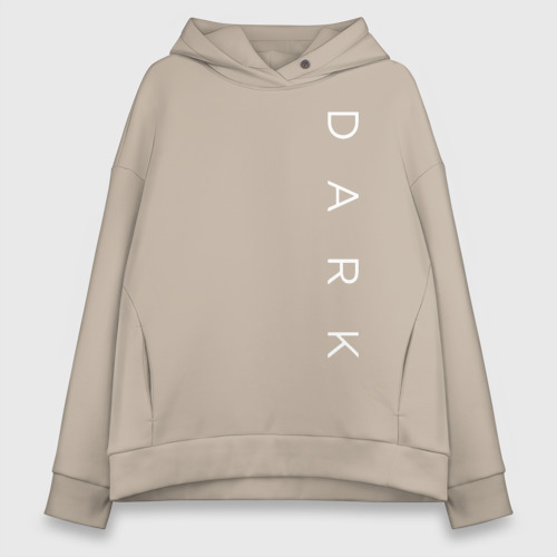 Женское худи Oversize хлопок Dark, цвет миндальный