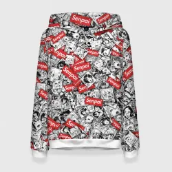 Женская толстовка 3D Senpai ahegao