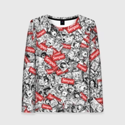 Женский лонгслив 3D Senpai ahegao