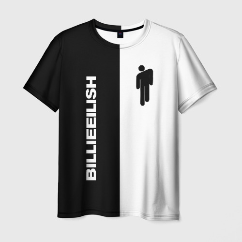 Мужская футболка 3D с принтом Billie Eilish, вид спереди #2