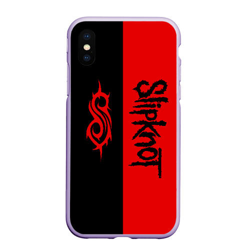 Чехол для iPhone XS Max матовый Slipknot, цвет светло-сиреневый