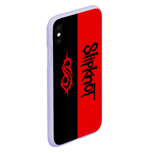 Чехол для iPhone XS Max матовый Slipknot, цвет светло-сиреневый - фото 3