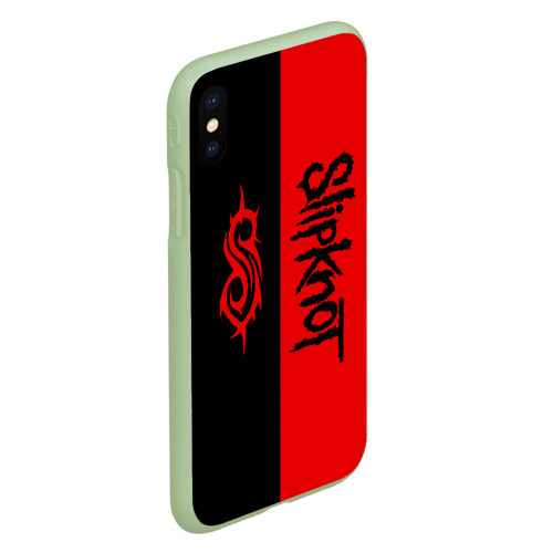 Чехол для iPhone XS Max матовый Slipknot, цвет салатовый - фото 3