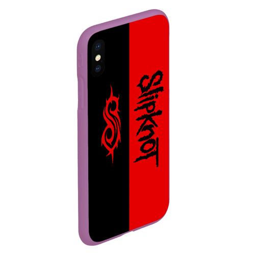 Чехол для iPhone XS Max матовый Slipknot, цвет фиолетовый - фото 3