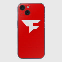 Чехол для iPhone 15 силиконовый с защитой камеры FaZe clan