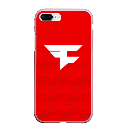 Чехол для iPhone 7Plus/8 Plus матовый FaZe clan, цвет розовый