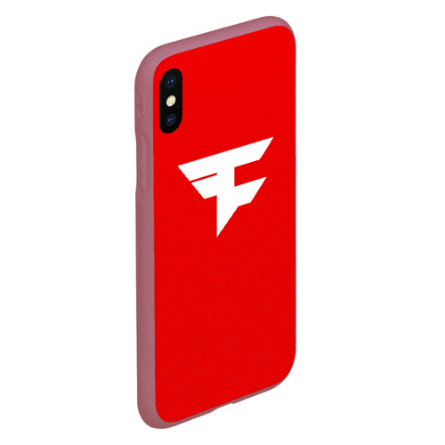 Чехол для iPhone XS Max матовый FaZe clan, цвет малиновый - фото 3