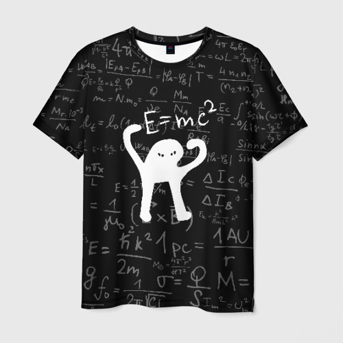 Мужская футболка 3D ЪУЪ съука e=mc2, цвет 3D печать