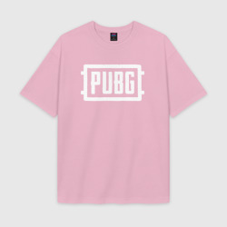 Женская футболка Oversize хлопок texturе PUBG