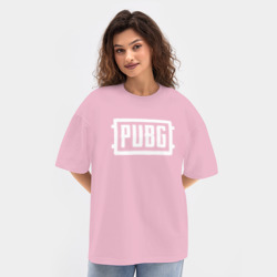 Женская футболка Oversize хлопок texturе PUBG - фото 2