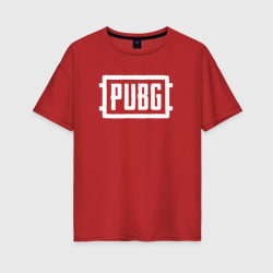 Женская футболка хлопок Oversize PUBG