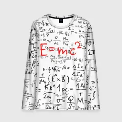 Мужской лонгслив 3D E=mc2 редач