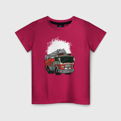 Детская футболка хлопок Пожарная Машина
