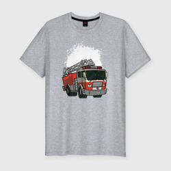 Мужская футболка хлопок Slim Пожарная Машина