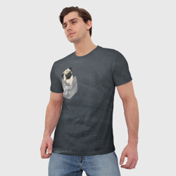 Мужская футболка 3D Карманный   мопс - фото 2