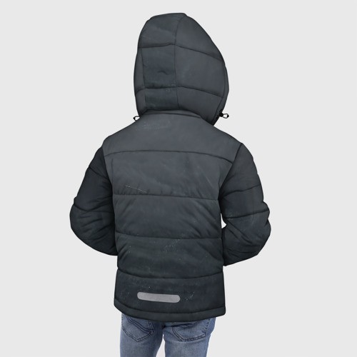 Зимняя куртка для мальчиков 3D с принтом Карманный   мопс, вид сзади #2
