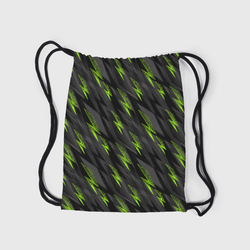 Рюкзак-мешок 3D Зеленые молнии паттерн - фото 7