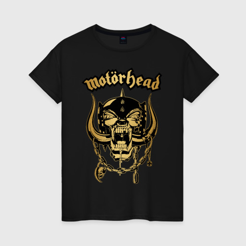 Женская футболка хлопок Motorhead, цвет черный