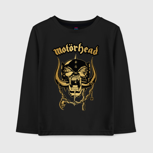 Детский лонгслив хлопок Motorhead, цвет черный