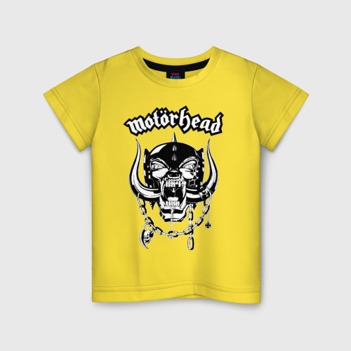 Детская футболка хлопок с принтом MOTORHEAD, вид спереди #2