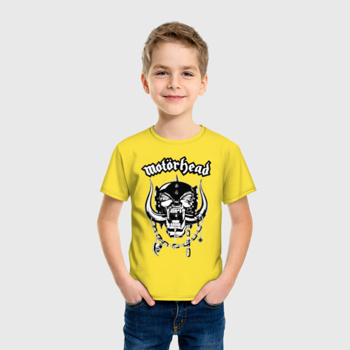 Детская футболка хлопок с принтом MOTORHEAD, фото на моделе #1