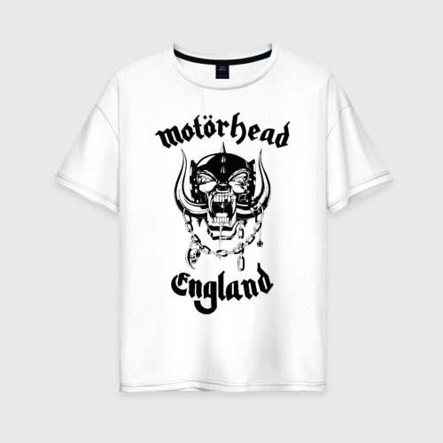 Женская футболка хлопок Oversize Motorhead, цвет белый