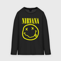 Мужской лонгслив oversize хлопок Nirvana Нирвана