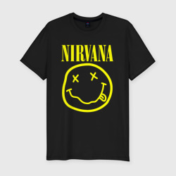 Nirvana Нирвана – Мужская футболка хлопок Slim с принтом купить