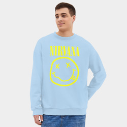 Мужской свитшот oversize без начеса хлопок Nirvana Нирвана - фото 2