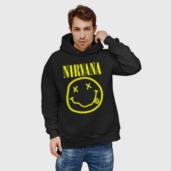 Мужское худи Oversize хлопок Nirvana Нирвана - фото 2