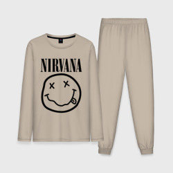Мужская пижама с лонгсливом хлопок Nirvana