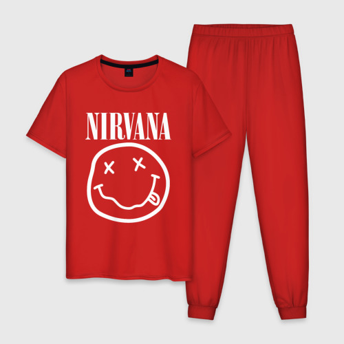 Мужская пижама хлопок Nirvana, цвет красный