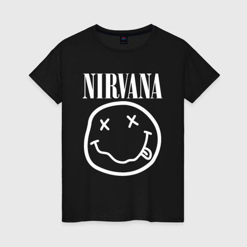 Женская футболка хлопок Nirvana, цвет черный