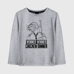 Детский лонгслив хлопок PUBG на спине