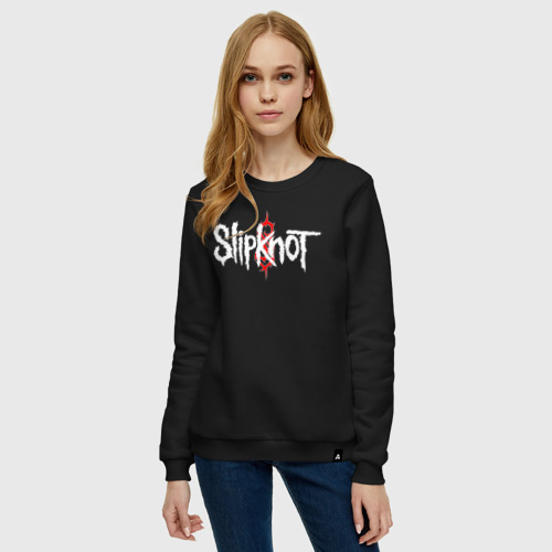 Женский свитшот хлопок Slipknot, цвет черный - фото 3