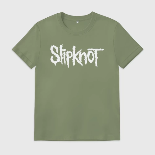 Мужская футболка хлопок с принтом Slipknot, вид спереди #2