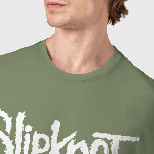 Мужская футболка хлопок с принтом Slipknot, фото #4