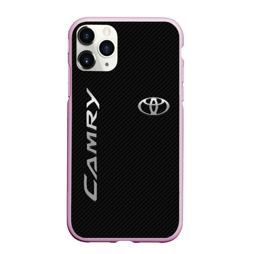 Чехол для iPhone 11 Pro Max матовый Toyota Camry, цвет розовый