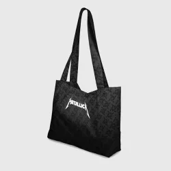 Пляжная сумка 3D Metallica on black pattern shuriken logo - фото 2