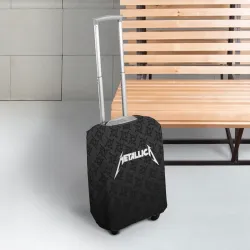 Чехол для чемодана 3D Metallica on black pattern shuriken logo - фото 2