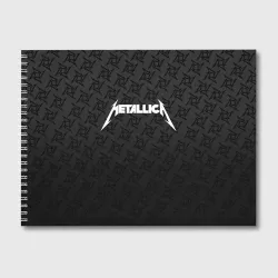 Альбом для рисования Metallica on black pattern shuriken logo