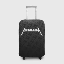 Чехол для чемодана 3D Metallica on black pattern shuriken logo