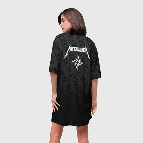 Платье-футболка 3D Metallica, цвет 3D печать - фото 4