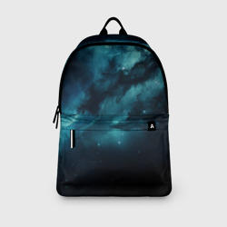 Рюкзак с принтом Космос для любого человека, вид спереди №3. Цвет основы: белый