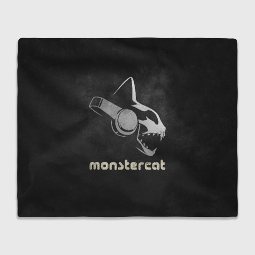 Плед с принтом Monstercat, вид спереди №1