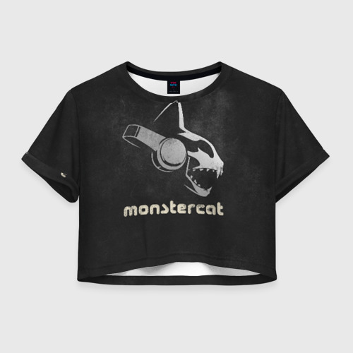 Женская футболка Crop-top 3D Monstercat, цвет 3D печать