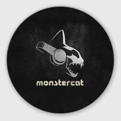 Круглый коврик для мышки Monstercat